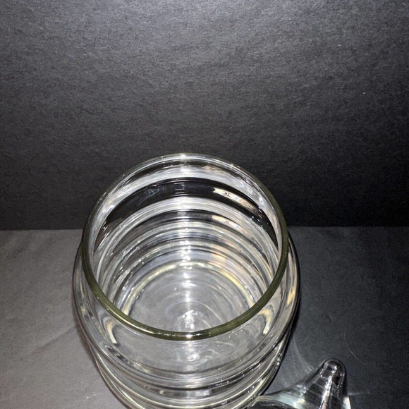 Vintage Clear Glass Christmas Tree Shaped 2-Part Candy Jar Container 10.5” - Picture 4 of 5